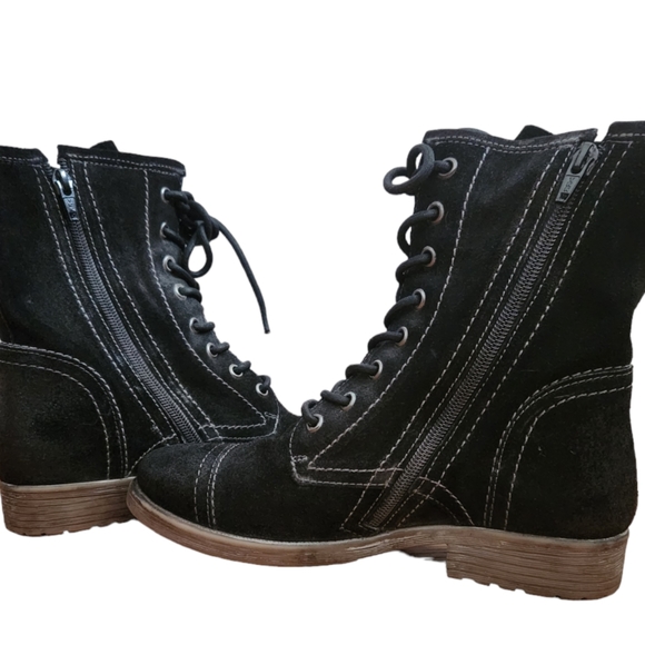 Black Combat & Moto Boots - Picture 4 of 9